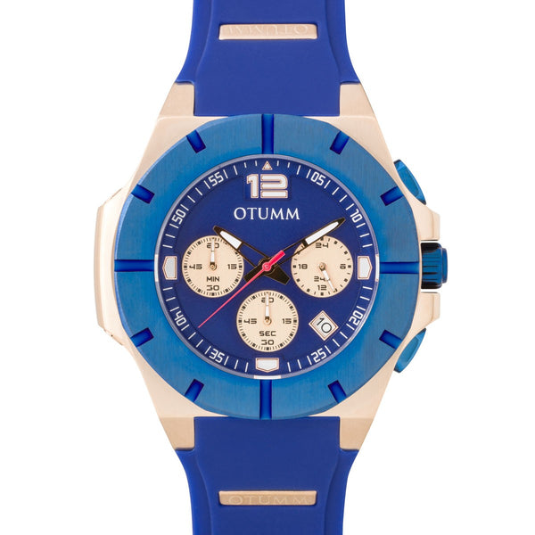 Speedster Chronograph RG Blue Bezel 45mm