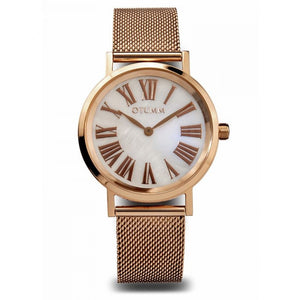 Mesh Rose Gold Calendar 36mm