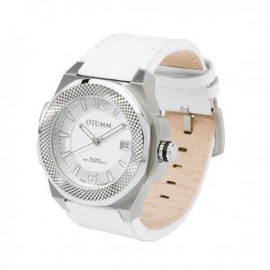 Rush Steel 45mm White Leather